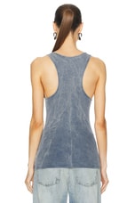 Y/Project Invisible Strap Tank Top in Blue Washed, view 3, click to view large image.
