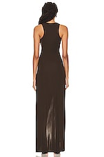 Zeynep Arcay Cutout Dress in Dark Brown, view 4, click to view large image.