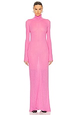 Zeynep Arcay Soft Touch Turtleneck Maxi Dress in Pink, view 1, click to view large image.