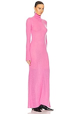 Zeynep Arcay Soft Touch Turtleneck Maxi Dress in Pink, view 2, click to view large image.