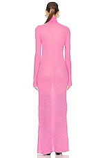 Zeynep Arcay Soft Touch Turtleneck Maxi Dress in Pink, view 3, click to view large image.