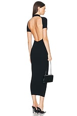 Zeynep Arcay Backless Knit Midi Dress in Black, view 1, click to view large image.