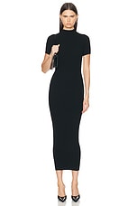 Zeynep Arcay Backless Knit Midi Dress in Black, view 2, click to view large image.