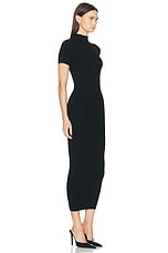 Zeynep Arcay Backless Knit Midi Dress in Black, view 3, click to view large image.
