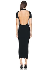 Zeynep Arcay Backless Knit Midi Dress in Black, view 4, click to view large image.