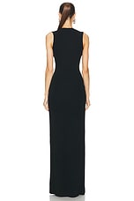 Zeynep Arcay Jersey Gown in Black, view 3, click to view large image.