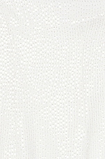 Zeynep Arcay U Slit Sequin Mini Dress in White, view 4, click to view large image.
