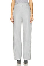 Zeynep Arcay High Waisted Loose Leather Pants in Grey Silence, view 1, click to view large image.