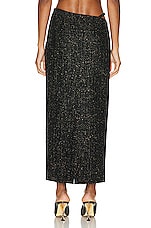 Zeynep Arcay Midi Skirt in Black & Gold, view 3, click to view large image.