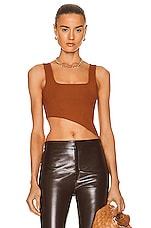 Zeynep Arcay Cutout Knit Bodysuit in Copper, view 1, click to view large image.