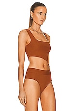 Zeynep Arcay Cutout Knit Bodysuit in Copper, view 3, click to view large image.