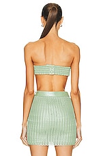Zeynep Arcay Braid Bustier Top in Mint, view 3, click to view large image.