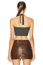 Zeynep Arcay Cashmere Bustier Top in Dark Grey, view 3, click to view large image.
