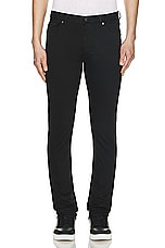 Zegna Stretch Gabardine Denim Pant in Black, view 3, click to view large image.