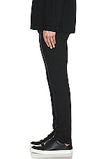 Zegna Stretch Gabardine Denim Pant in Black, view 4, click to view large image.
