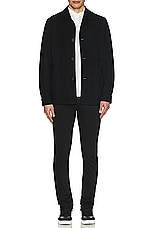 Zegna Stretch Gabardine Denim Pant in Black, view 5, click to view large image.