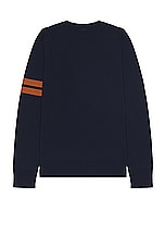 Zegna High Performance Crews Neck Sweater in Navy, view 2, click to view large image.