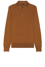 Zegna Casheta Polo in Tan, view 1, click to view large image.