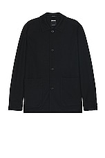 Zegna Cashmere Blend Chore Jacket in Black, view 1, click to view large image.
