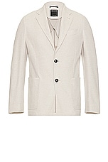 Zegna Cotton Shirt Jacket in Beige, view 1, click to view large image.