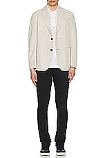 Zegna Cotton Shirt Jacket in Beige, view 4, click to view large image.