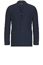 Zegna Cotton Shirt Jacket in Navy, view 1, click to view large image.