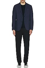Zegna Cotton Shirt Jacket in Navy, view 4, click to view large image.