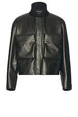Zegna Leather Jacket in Black | FWRD