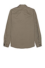 Zegna Premium Cotton Overshirt in Beige, view 2, click to view large image.