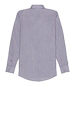 Zegna Detachable Stays Long Sleeve Shirt in Light Grey, view 2, click to view large image.