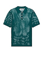 Zankov Fassbinder Solid Polo in Chrysocolla, view 1, click to view large image.