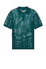 Zankov Fassbinder Solid Polo in Chrysocolla, view 2, click to view large image.