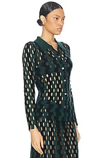 Zankov Annika Cardigan in Eucalyptus & Black, view 2, click to view large image.