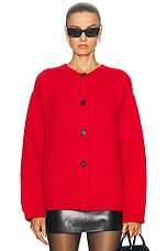 Zankov Masha Cardigan in Ruby, view 1, click to view large image.