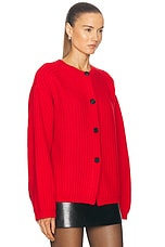 Zankov Masha Cardigan in Ruby, view 2, click to view large image.