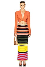 Zankov Edith Skirt in Terra & Red Multi, view 4, click to view large image.