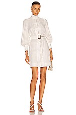 Zimmermann Luminous Mixed Ribbon Mini Dress in Ivory | FWRD