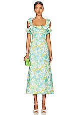 aje hybrid midi dress rose pink Presence Twisted Midi Dress | Fuchsia Rose