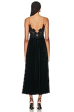 Zimmermann Sensory Velvet Slip Dress in Black, view 3, click to view large image.