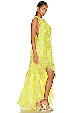 Zimmermann Wonderland Ruffle Gown in Lemon, view 2, click to view large image.