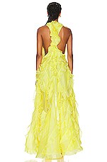 Zimmermann Wonderland Ruffle Gown in Lemon, view 3, click to view large image.