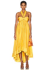 Zimmermann Devi Halter Maxi Dress in Mustard, view 1, click to view large image.