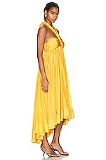 Zimmermann Devi Halter Maxi Dress in Mustard, view 2, click to view large image.