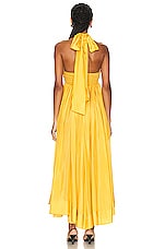 Zimmermann Devi Halter Maxi Dress in Mustard, view 3, click to view large image.