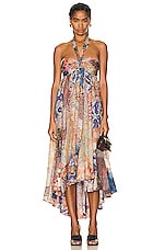 Zimmermann Devi Halter Maxi Dress in Patch Paisley, view 1, click to view large image.