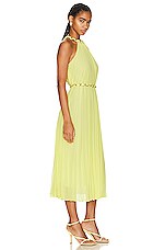 Zimmermann Sunray Pleat Midi Dress in Lemon, view 2, click to view large image.