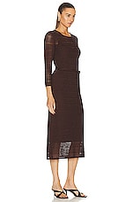 Zimmermann Ginger Cover Up Midi Dress in Chocolate, view 2, click to view large image.