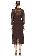 Zimmermann Ginger Cover Up Midi Dress in Chocolate, view 3, click to view large image.