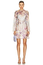 Zimmermann Bias Mini Dress in Dreamy Floral, view 1, click to view large image.