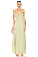 Zimmermann Silk Slip Dress in Lemon, view 1, click to view large image.